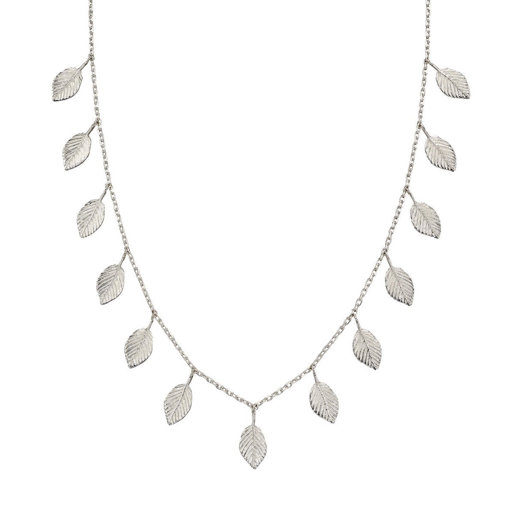 Beginnings Silver Multi Leaf Necklace