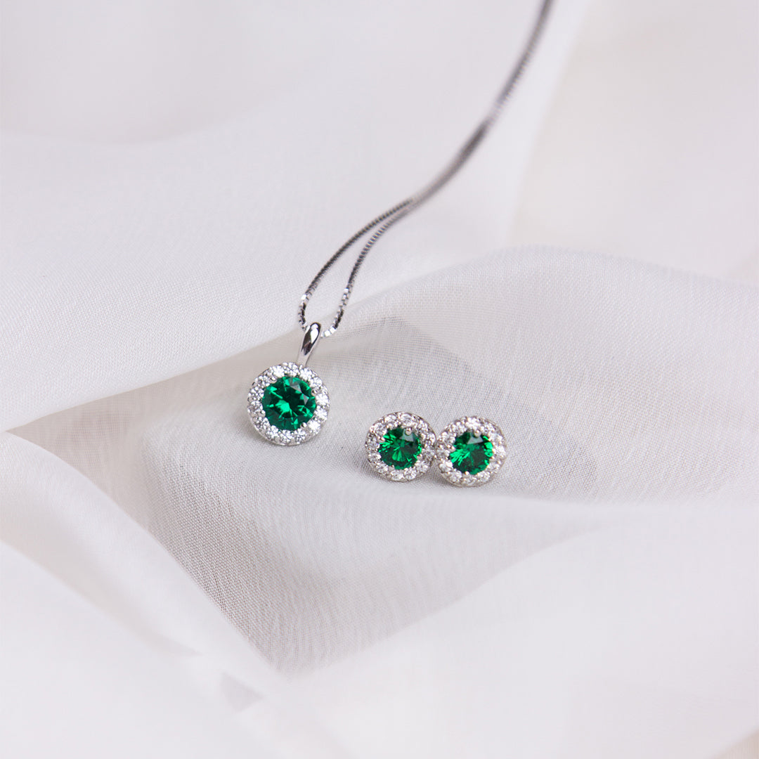 Diamonfire Round Colour Pave Stud Earrings