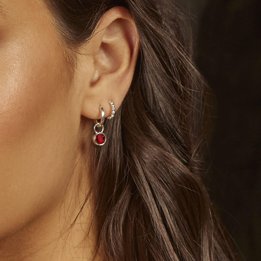 Beginnings Crystal Birthstone Hoop Earring Charms