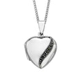 Beginnings Marcasite Heart Locket Pendant