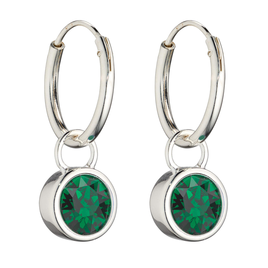 Beginnings Crystal Birthstone Hoop Earring Charms