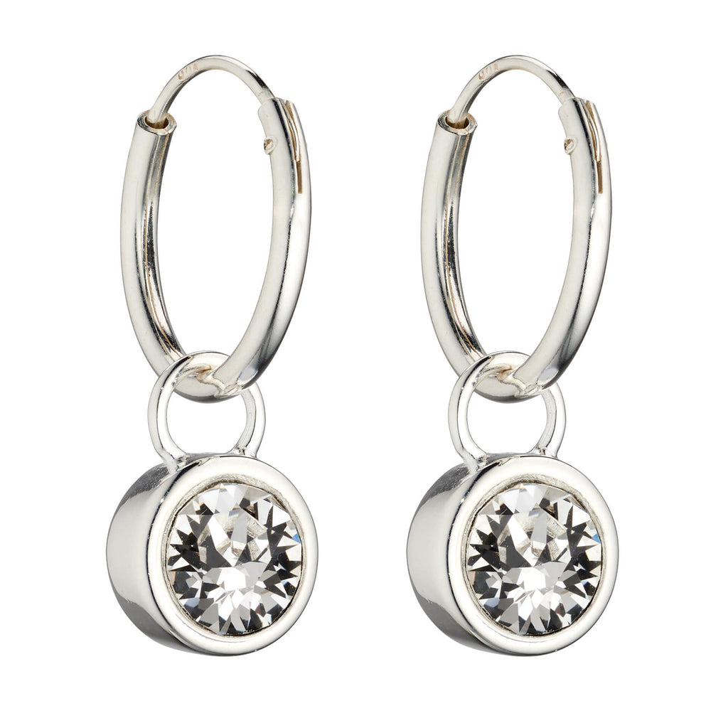 Beginnings Crystal Birthstone Hoop Earring Charms
