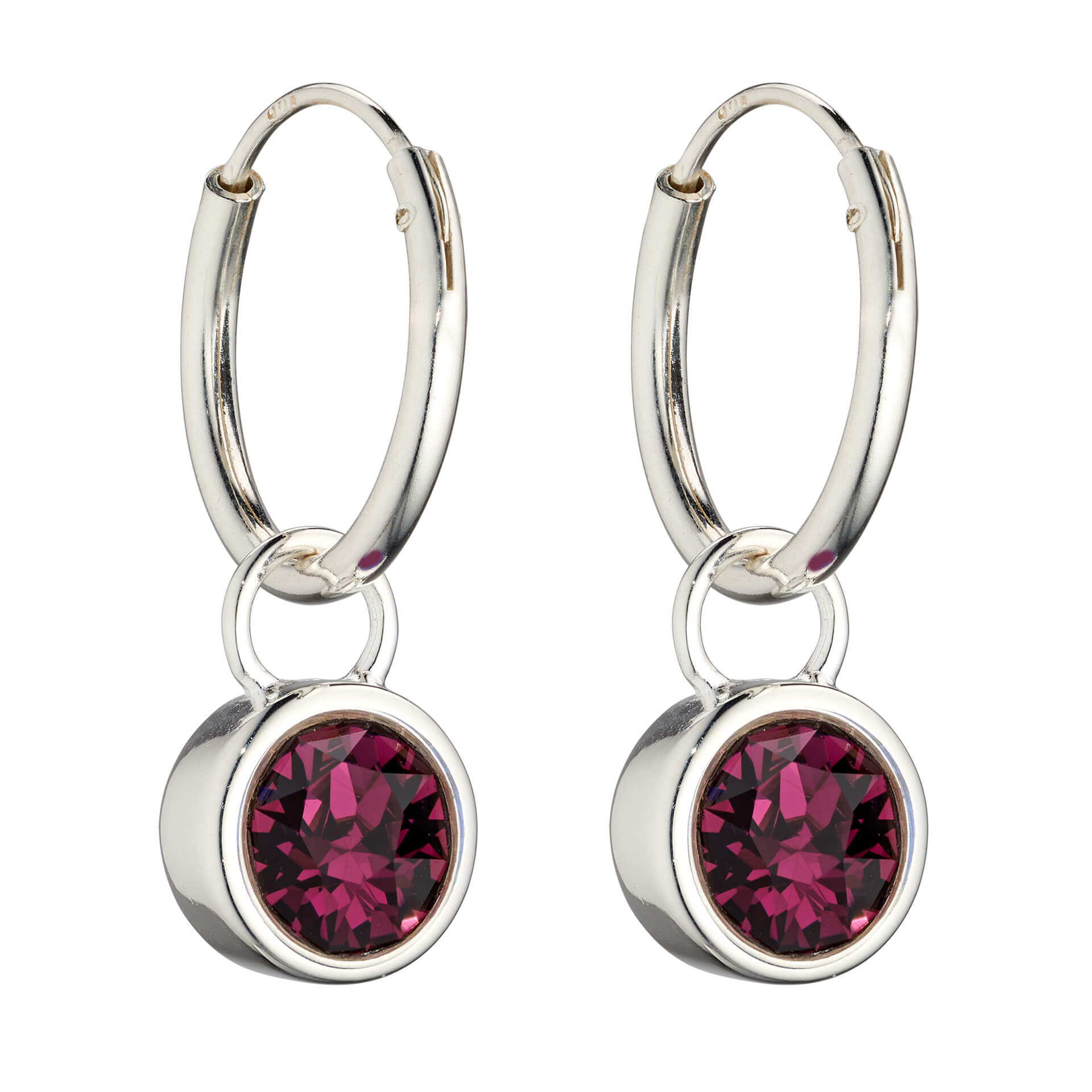 Beginnings Crystal Birthstone Hoop Earring Charms