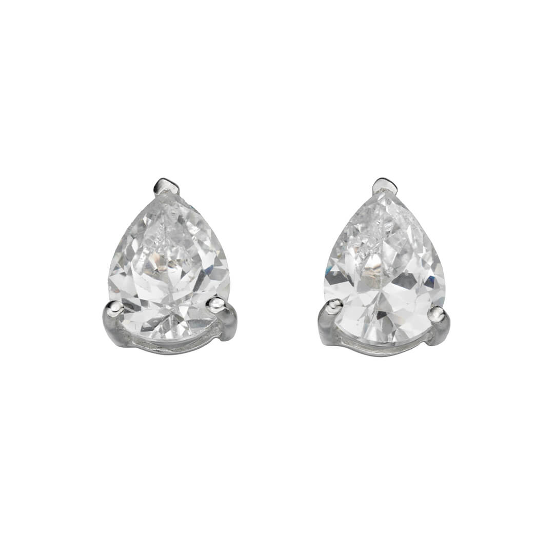 Beginnings Teardrop Cubic Zirconia Stud Earrings