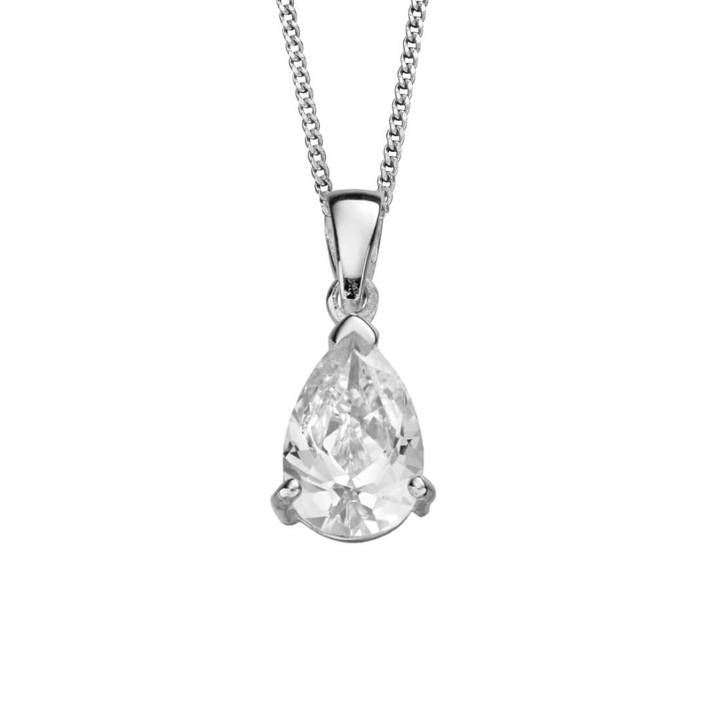 Beginnings Teardrop Cubic Zirconia Pendant