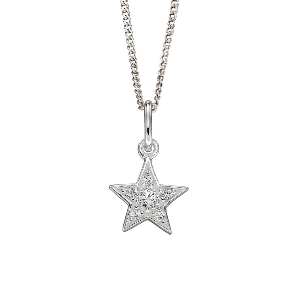 Beginnings Pave Set Star Pendant with Cubic Zirconia