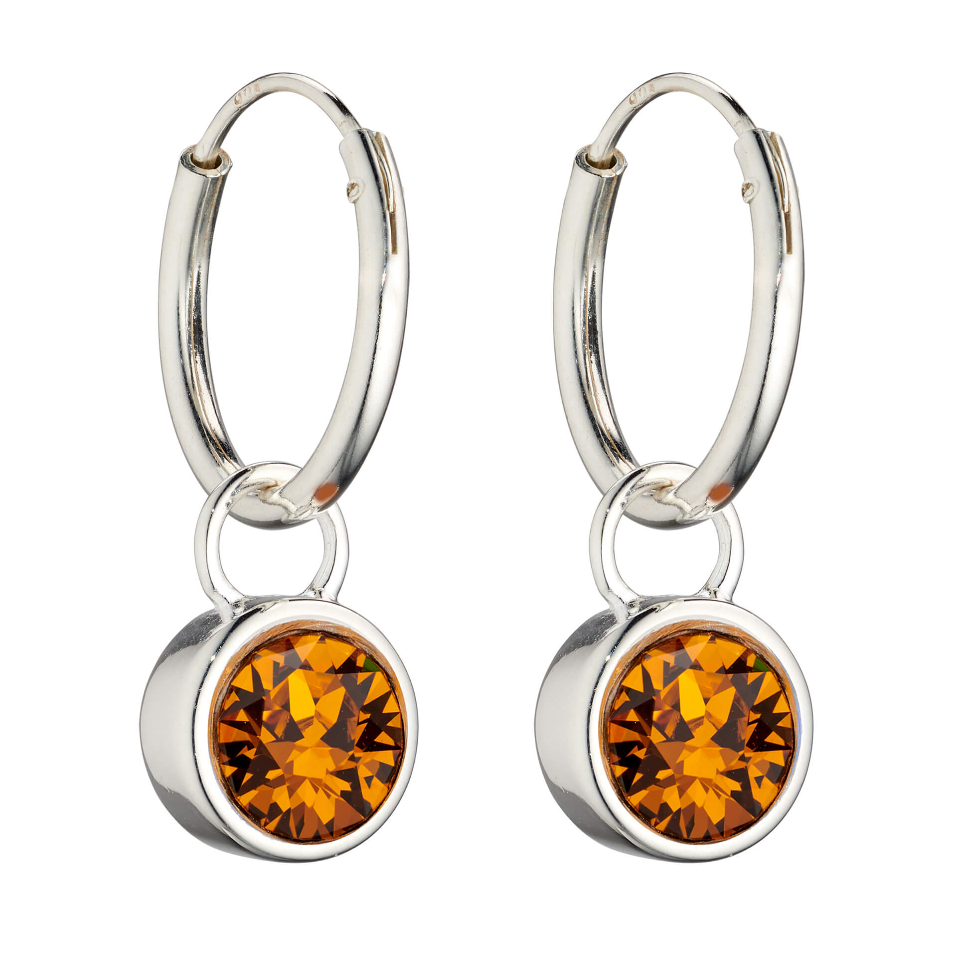 Beginnings Crystal Birthstone Hoop Earring Charms