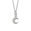 Beginnings Pave Set Crescent Moon Pendant with Cubic Zirconia