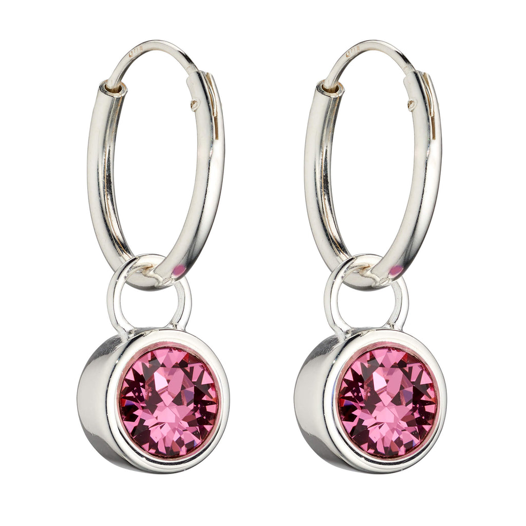 Beginnings Crystal Birthstone Hoop Earring Charms