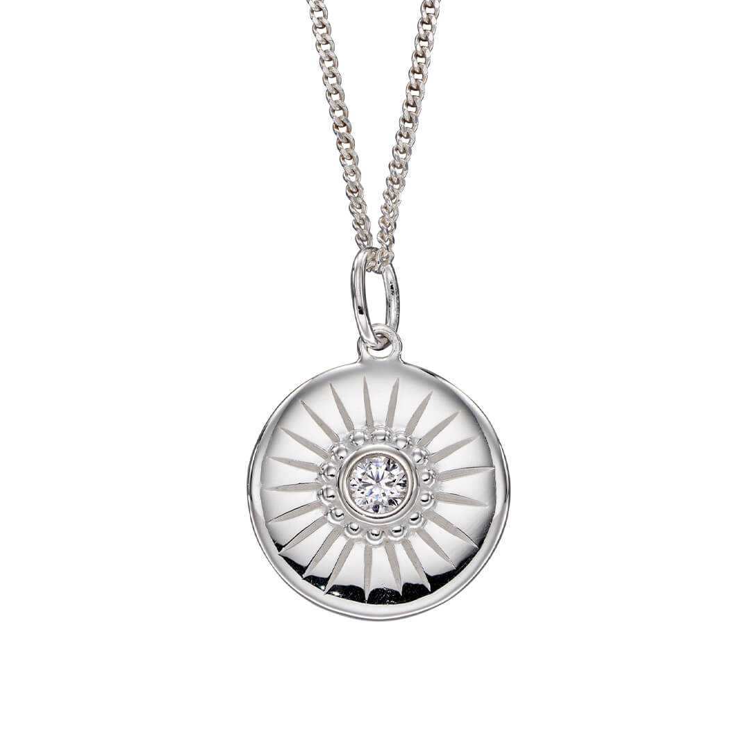 Beginnings Diamond Cut Disc Pendant