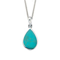Beginnings Synthetic Turquoise Teardrop Pendant
