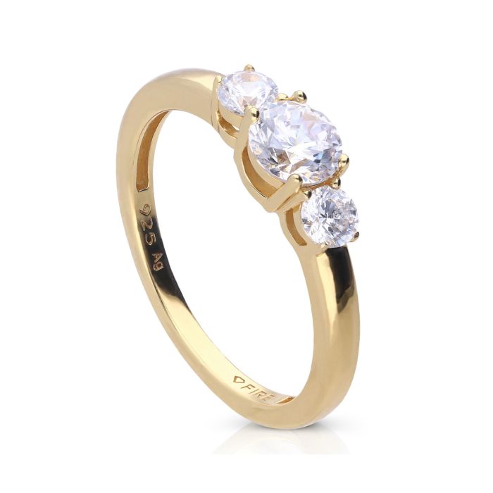 Diamonfire Zirconia Trilogy Ring