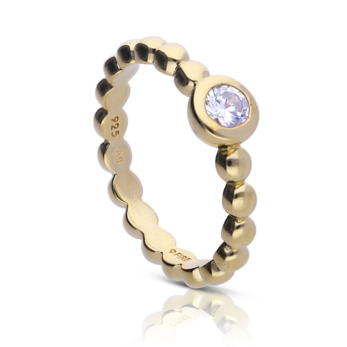 Diamonfire Ball Ring with Zirconia