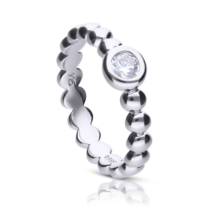 Diamonfire Ball Ring with Zirconia