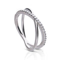 Diamonfire Pave Set Crossover Ring