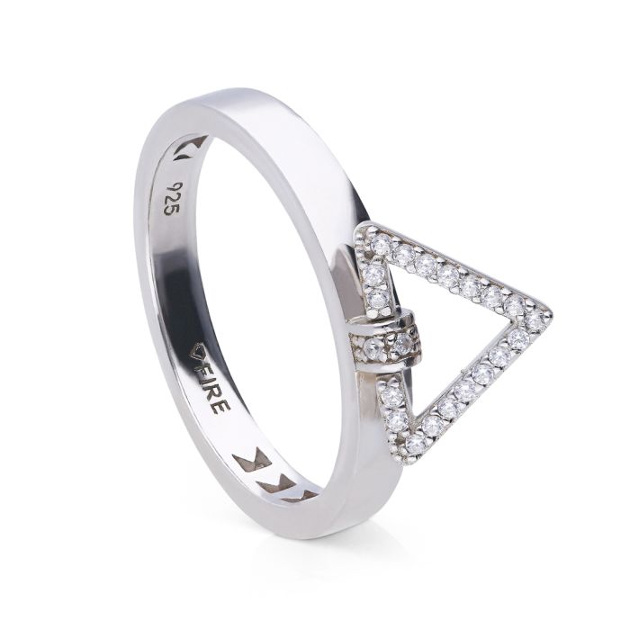 Diamonfire Geometric Ring