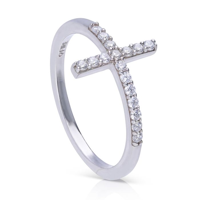 Diamonfire Pave Set Cross Ring