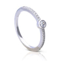 Diamonfire Zirconia Ring with Pave Shoulders