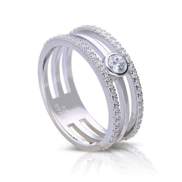 Diamonfire Triple Layer Ring