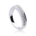 Diamonfire Pave Set Double Wave Ring