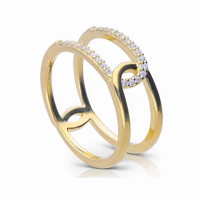 Diamonfire Double Loop Ring