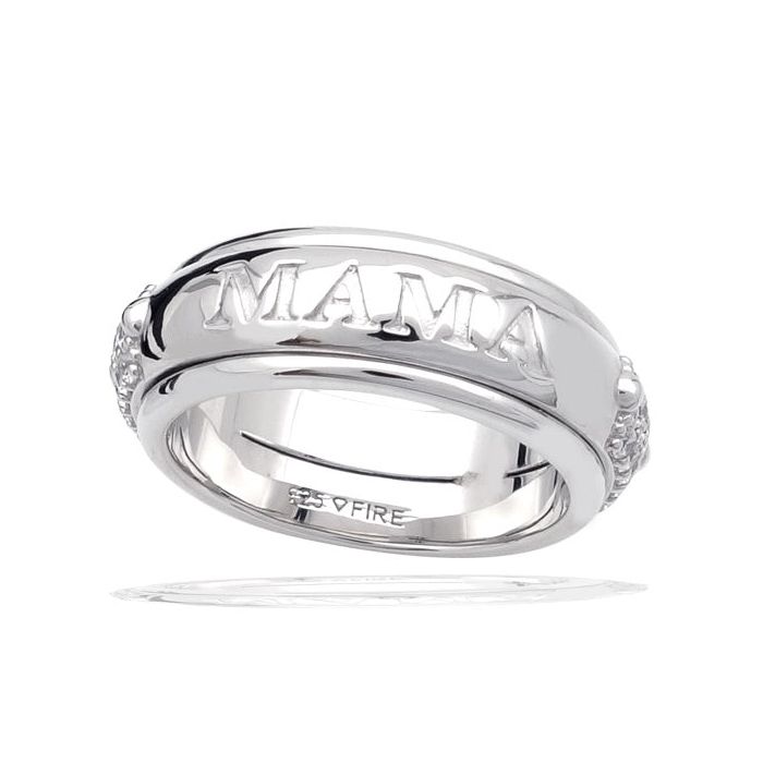 Diamonfire Mama Textured Spinner Ring