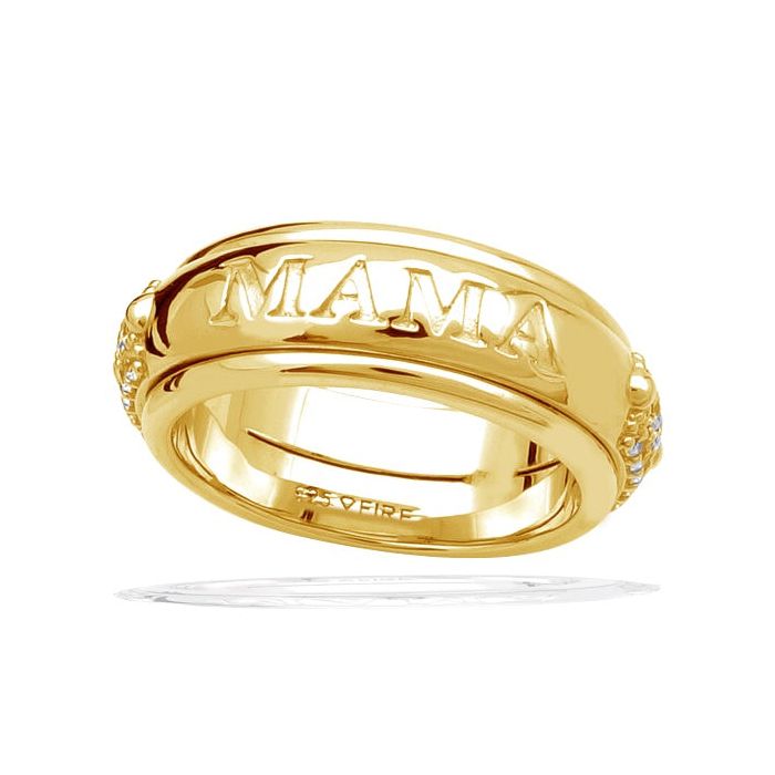 Diamonfire Mama Textured Spinner Ring