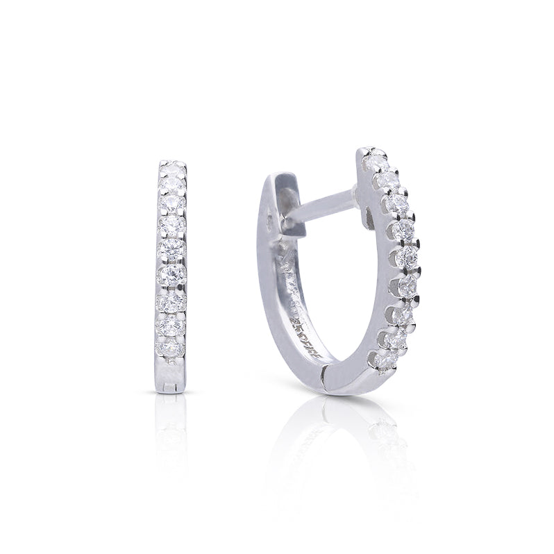 Diamonfire Pave Set Hoop Earrings