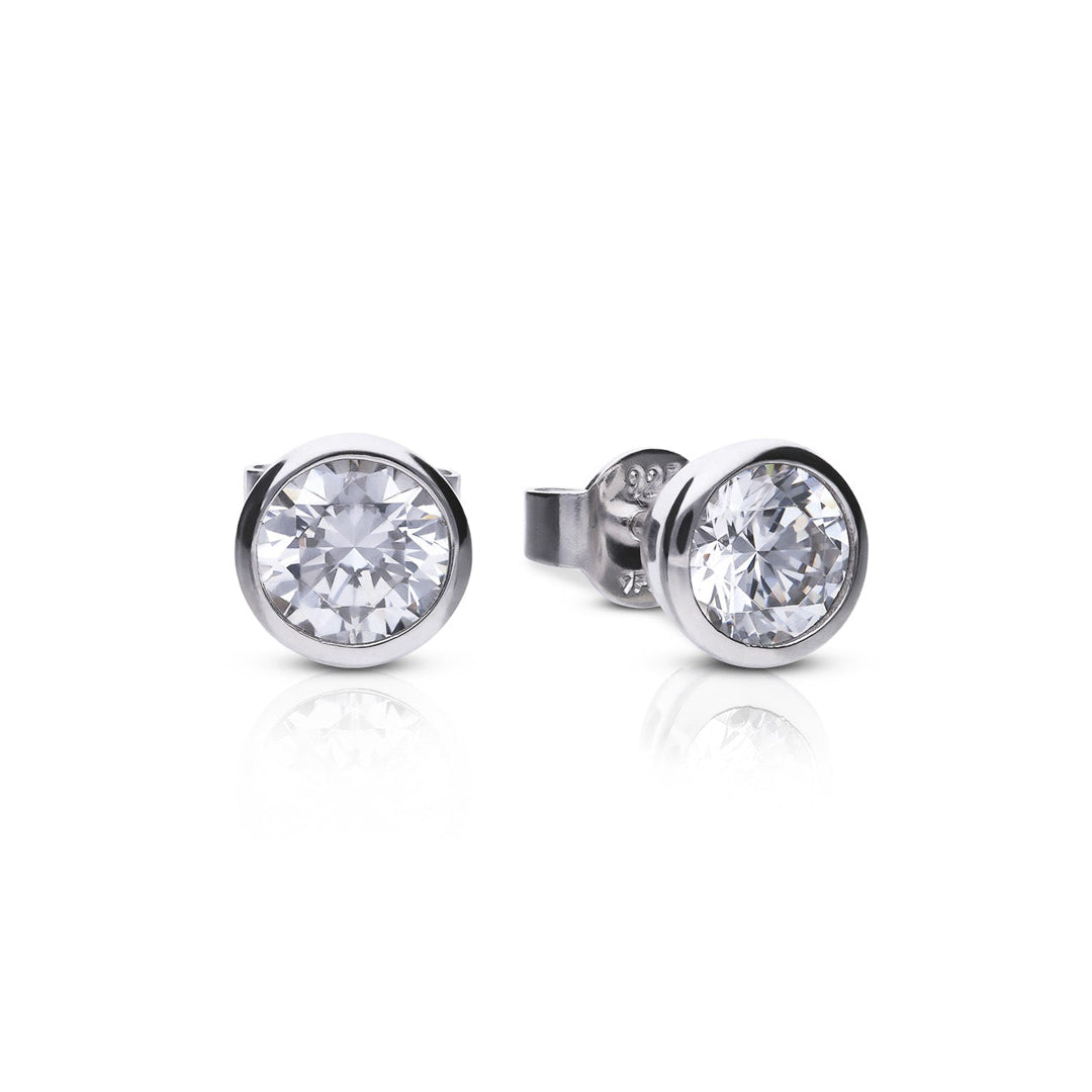 Diamonfire Bezel Set Solitaire Stud Earrings