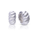 Diamonfire Plain Ridged Hoop Earrings