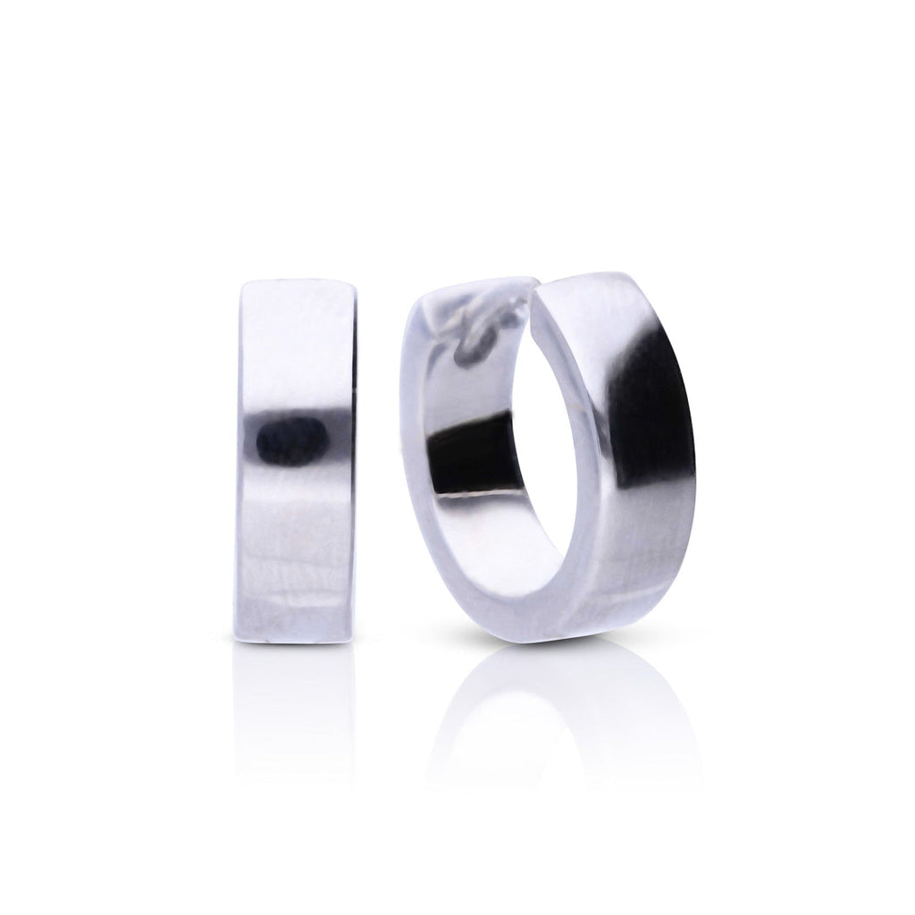 Diamonfire Plain Square Edge Hoop Earrings