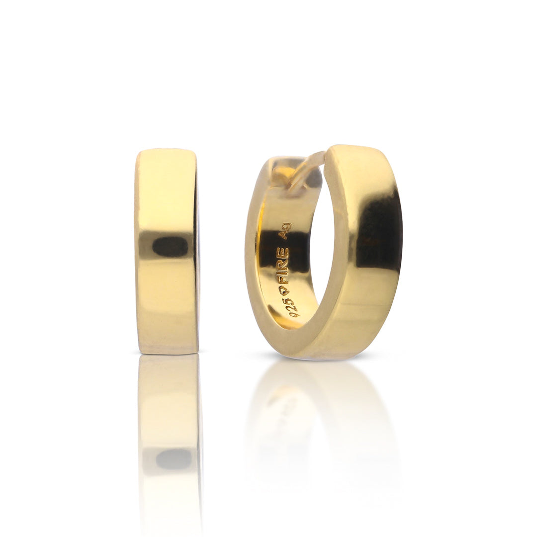 Diamonfire Plain Square Edge Hoop Earrings