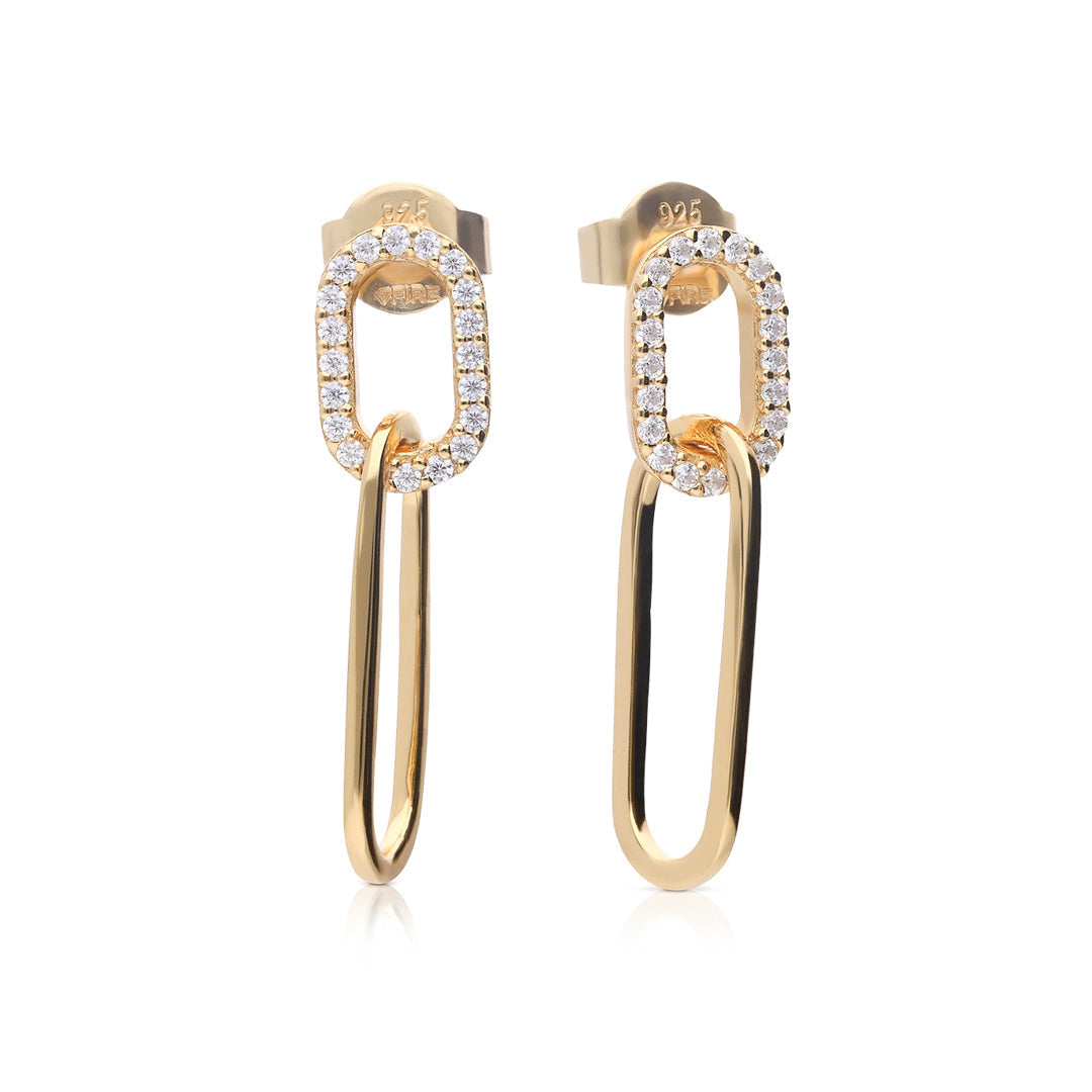 Diamonfire Double Loop Earrings