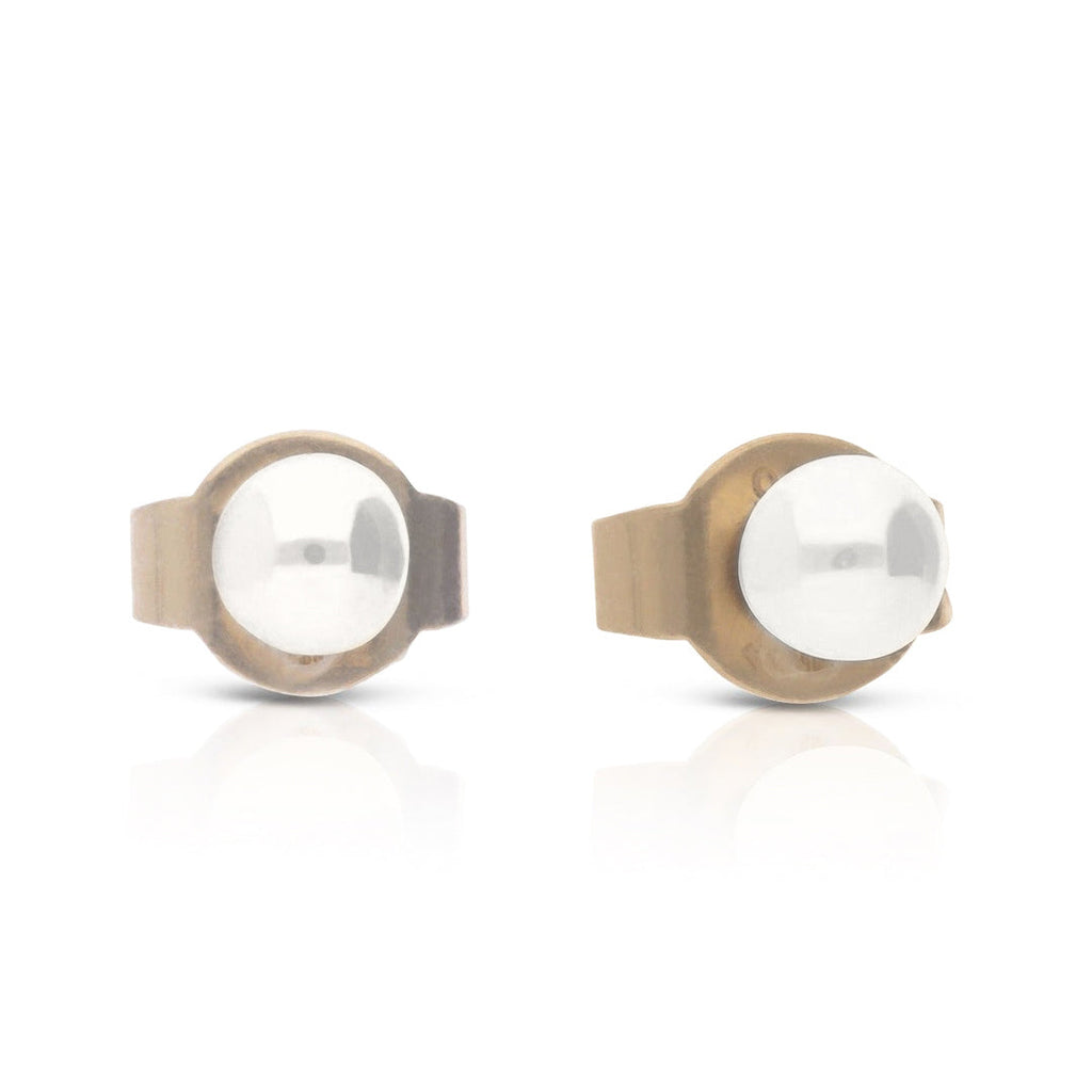 Diamonfire Shell Pearl Stud Earrings