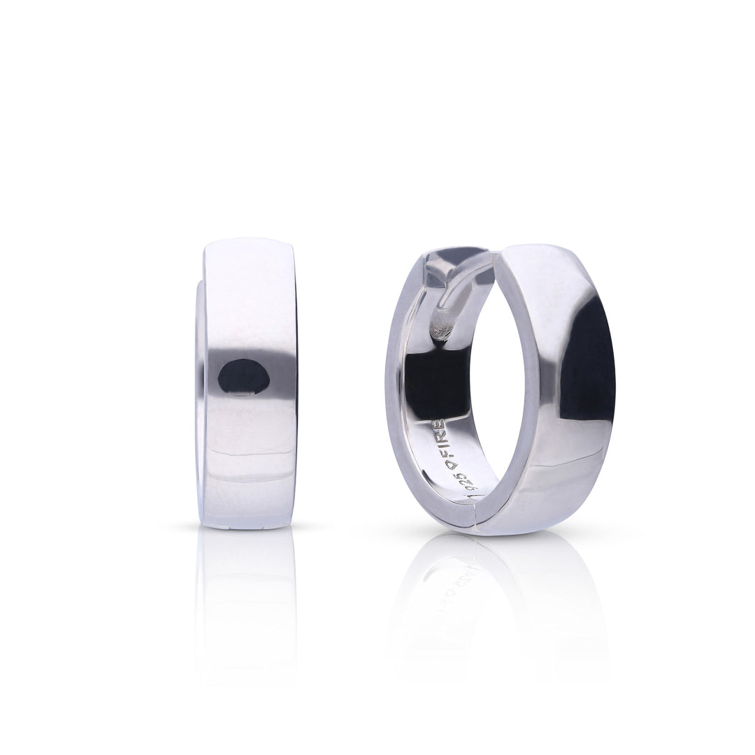 Diamonfire Plain Square Edge Hoop Earrings