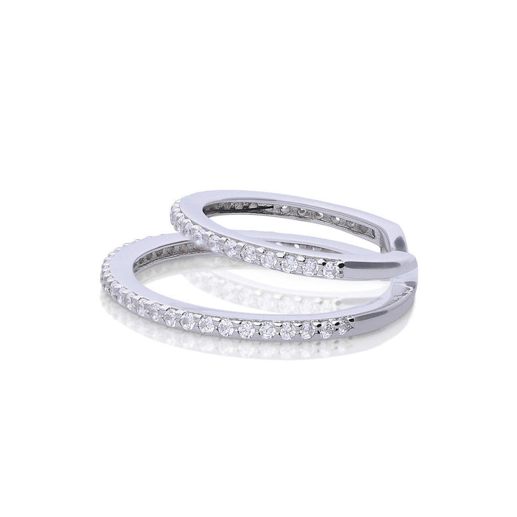 Diamonfire Double Row Ear Cuff