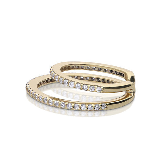 Diamonfire Double Row Ear Cuff
