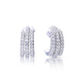 Diamonfire Triple Row Zirconia Stud Earrings