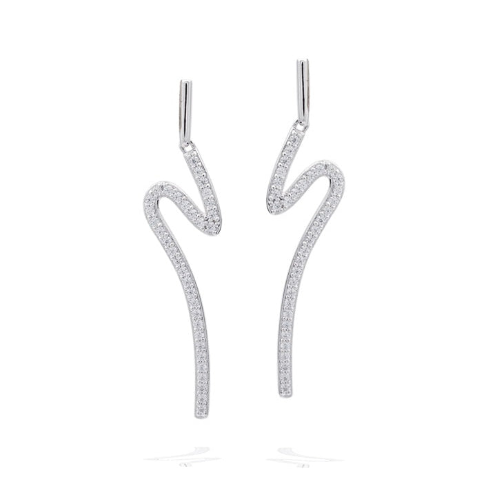 Diamonfire Wave Drop Earrings