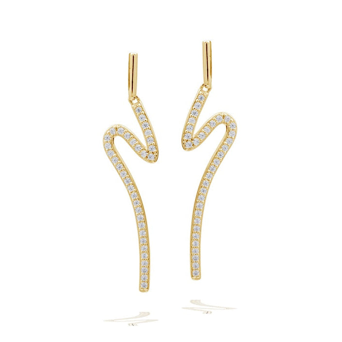 Diamonfire Wave Drop Earrings