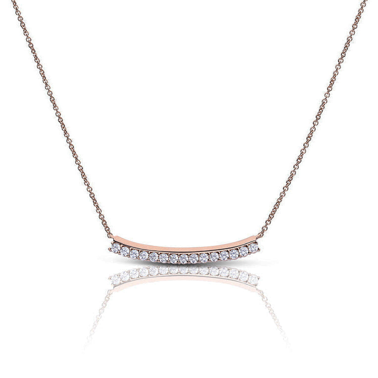 Diamonfire Pave Bar Necklace