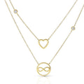 Diamonfire Infinity Heart Double Necklace