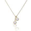 Diamonfire Double Zirconia Pendant Necklace