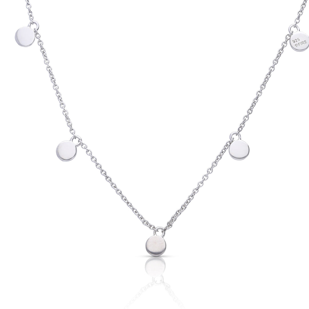 Diamonfire Plain Disc Station Necklace