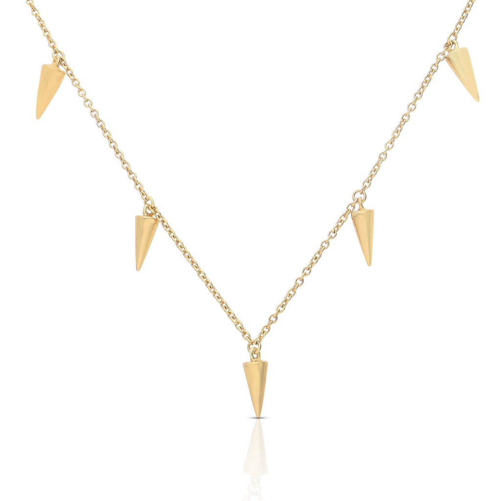 Diamonfire Plain Spiked Station Necklace