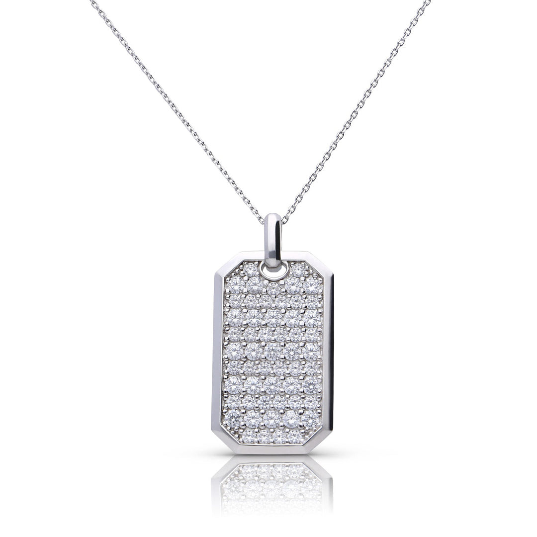 Diamonfire Tag Necklace with Zirconia