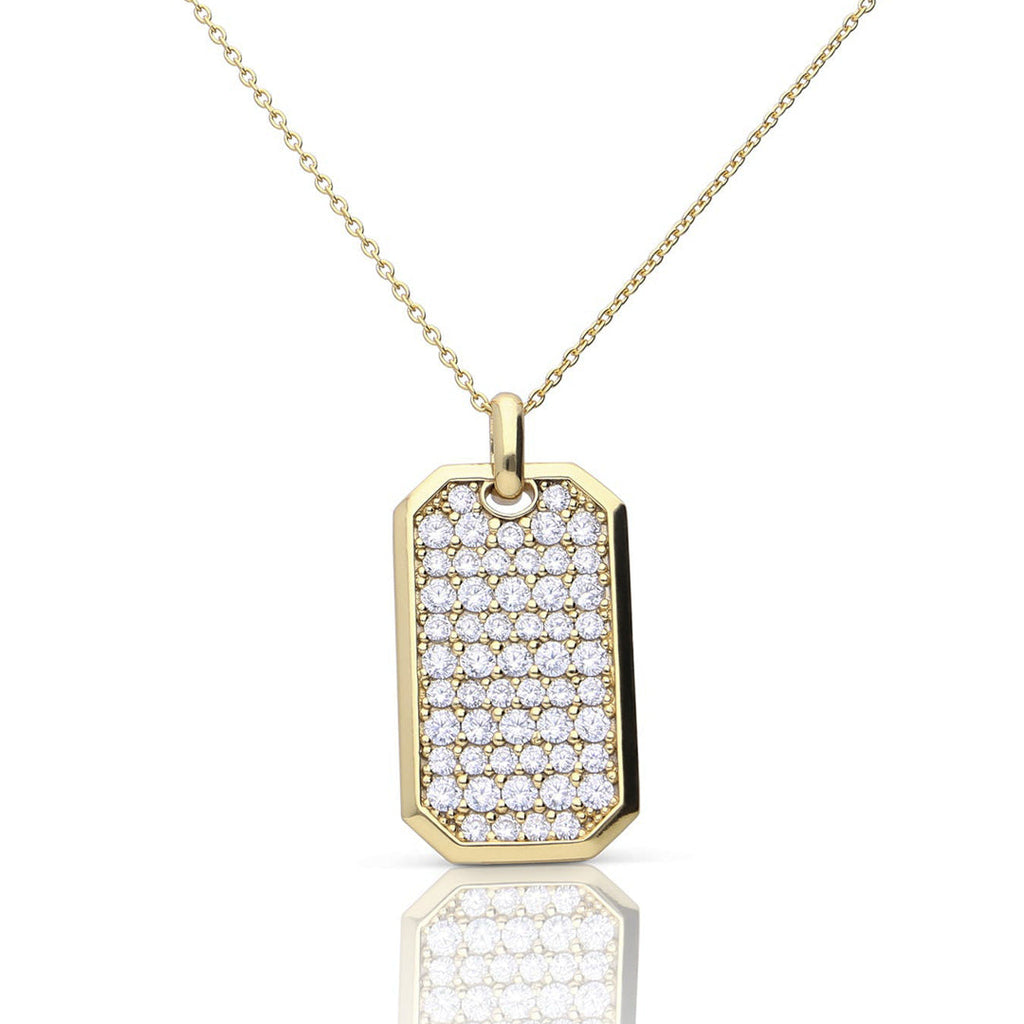 Diamonfire Tag Necklace with Zirconia
