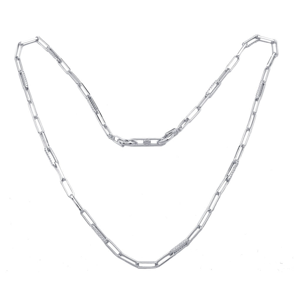 Diamonfire Chain Necklace with Pave Zirconia Links