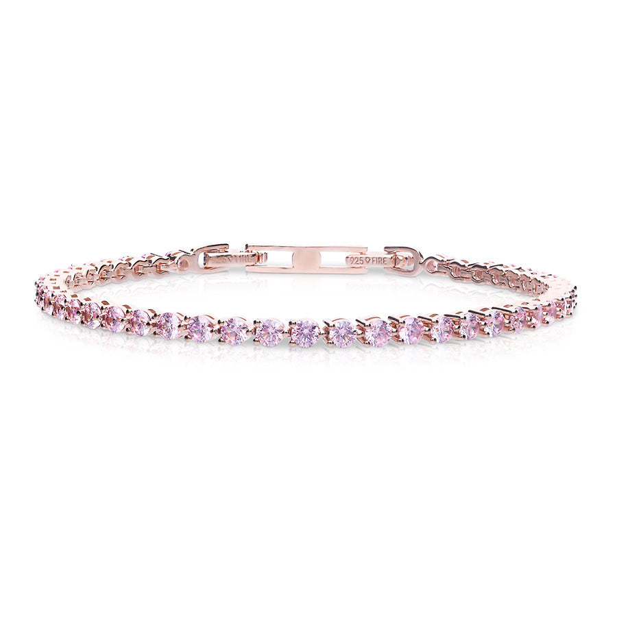 Diamonfire Pink Zirconia Tennis Bracelet