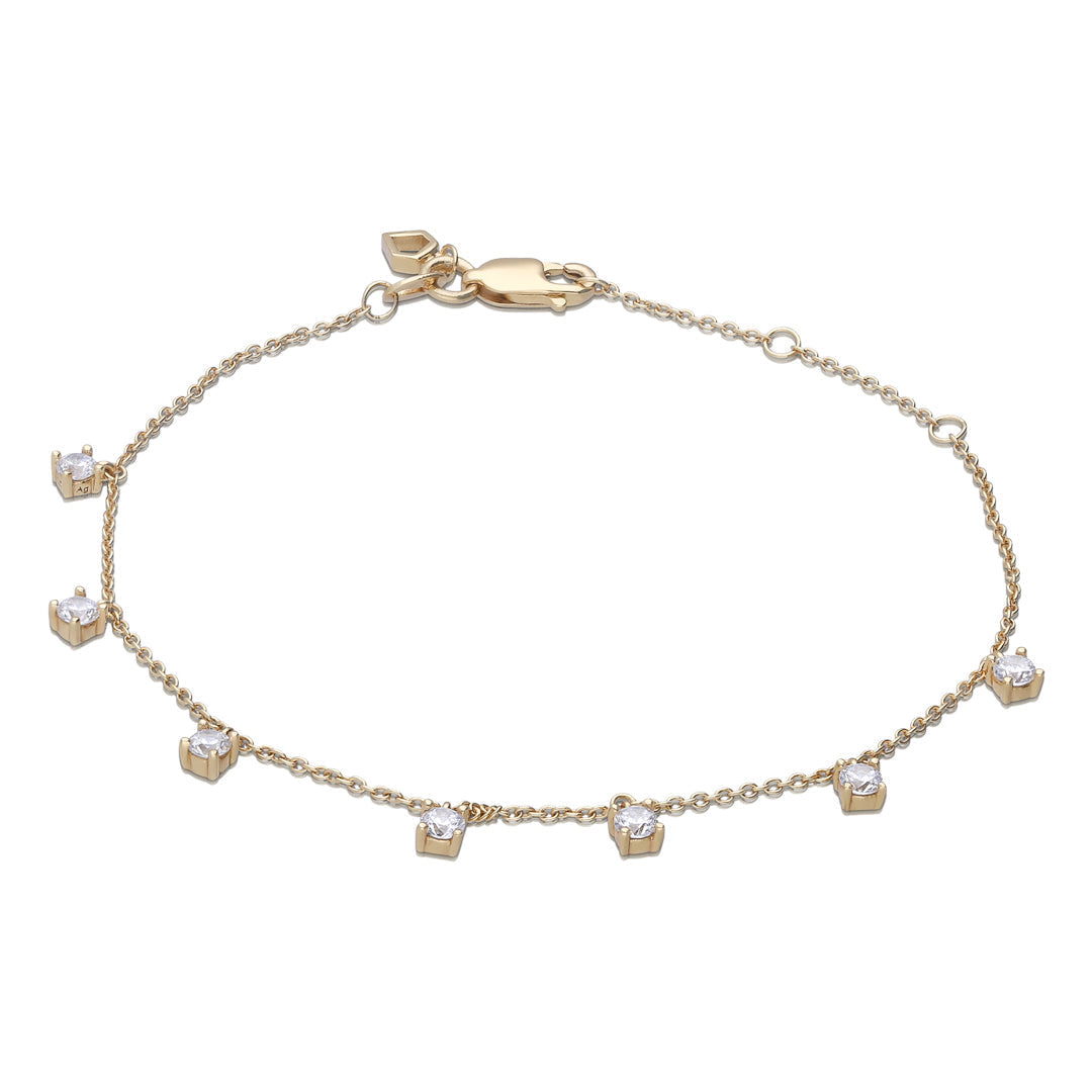 Diamonfire Claw Set Zirconia Station Bracelet